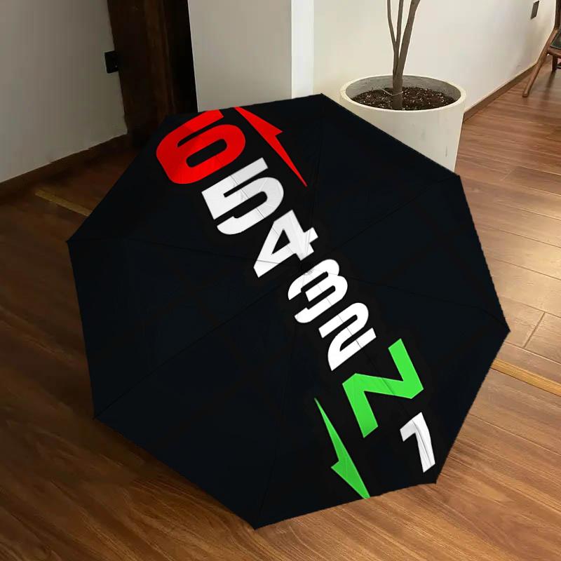 

654321 Auto-Folding Umbrella: Portable 3-Fold Design with 8-Bone Steel Frame - Perfect for Fans, Travelers, Daily Use, and Festive Gifts!112
