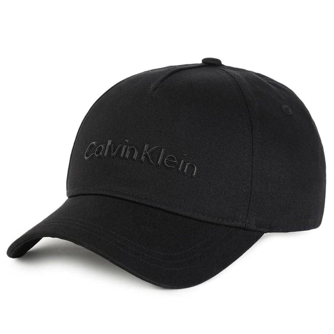 Calvin Klein CK Cap Hat Embossed Logo Adjustable Unisex FREE Black Men s Women s [Used] чёрный