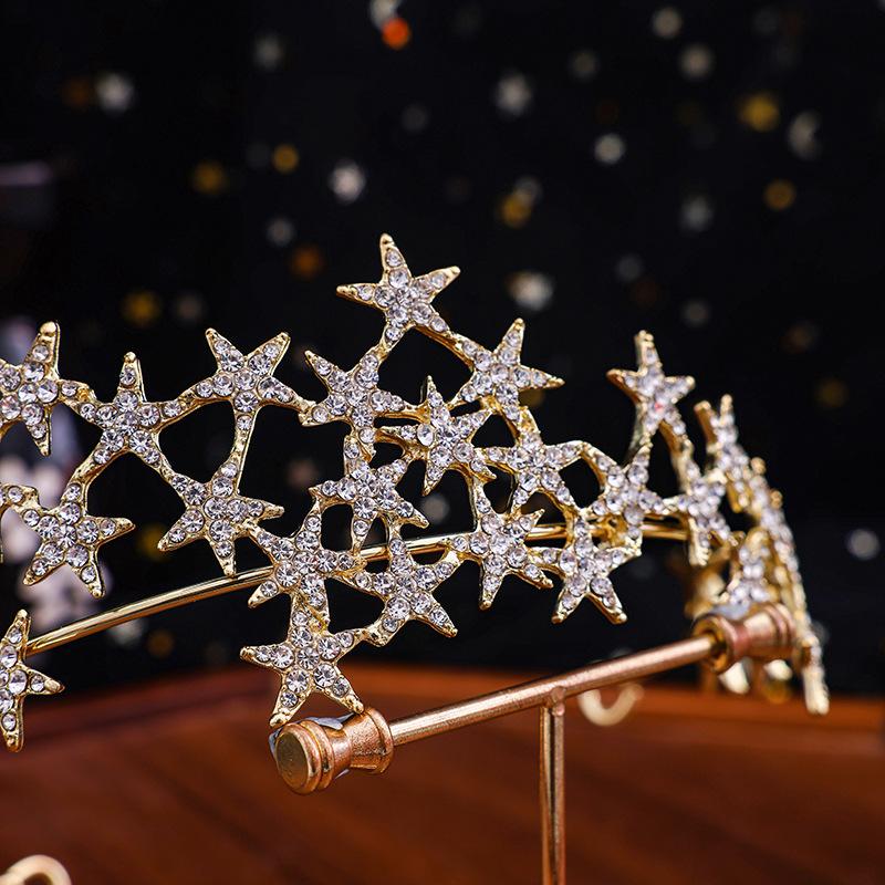 Silver Color Crystal Crown Tiara Party Rhinestone Prom Diadem Crown For Women Bridal Wedding Hair Accessories Jewelry Crown Gift