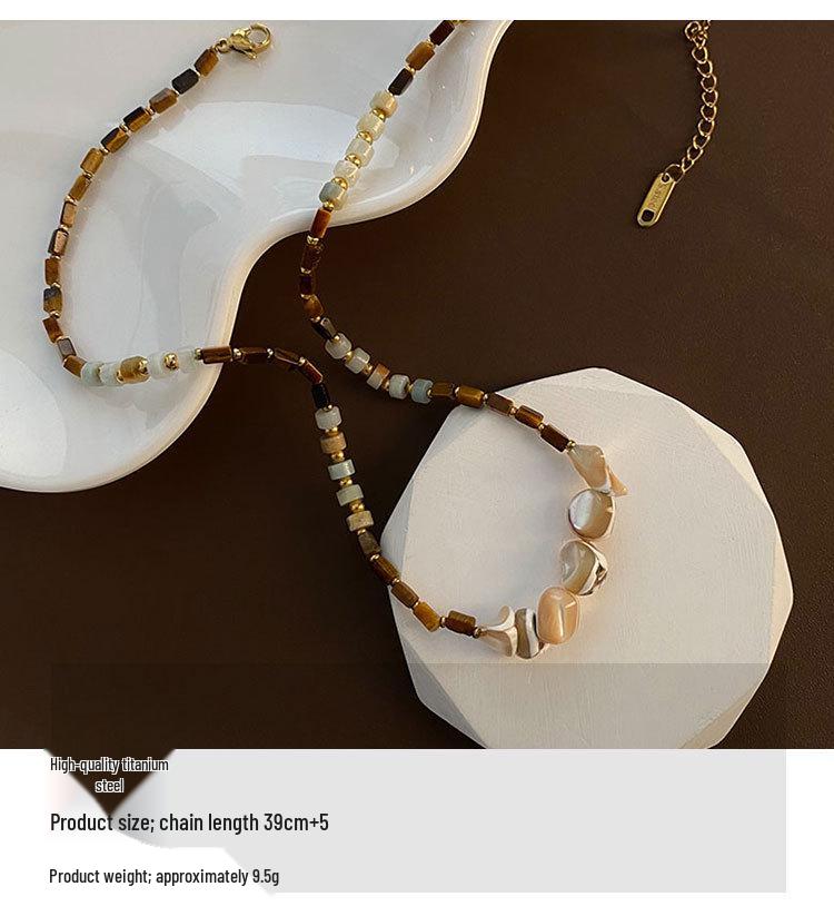 Handmade Retro Beaded Clavicle Chain Women's Necklace