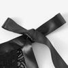 Lace Bralette Set with Bow Tie Straps Two Piece Lingerie Set Sheer Mesh Triangle Bra and Matching Panty Soft Fabric Intimate Wear for Women