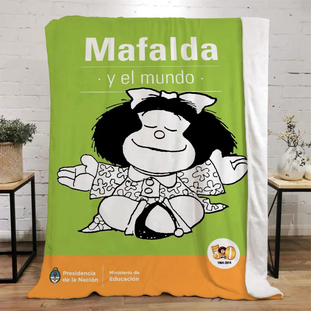 Mafalda Vtipná deka na pohovky Vlastní deky Dekorace na pohovku Přehoz na postel Luxusní ložní prádlo Pletená kostka Plážová osuška Bytový interiér