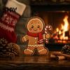 Decorative Shelf Statues Christmas Wooden Table Decorations, Santa Claus Snowman Reindeer Desktop Ornaments, Indoor Holiday Displays Distressed Tiered