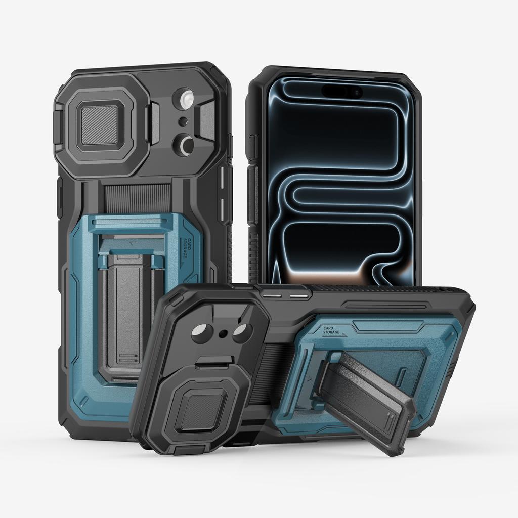 Applicable To iPhone17ProMax Cass Mecha Mobile Phone Case S24Ultra Transparent Note20 Anti-drop Protective Case