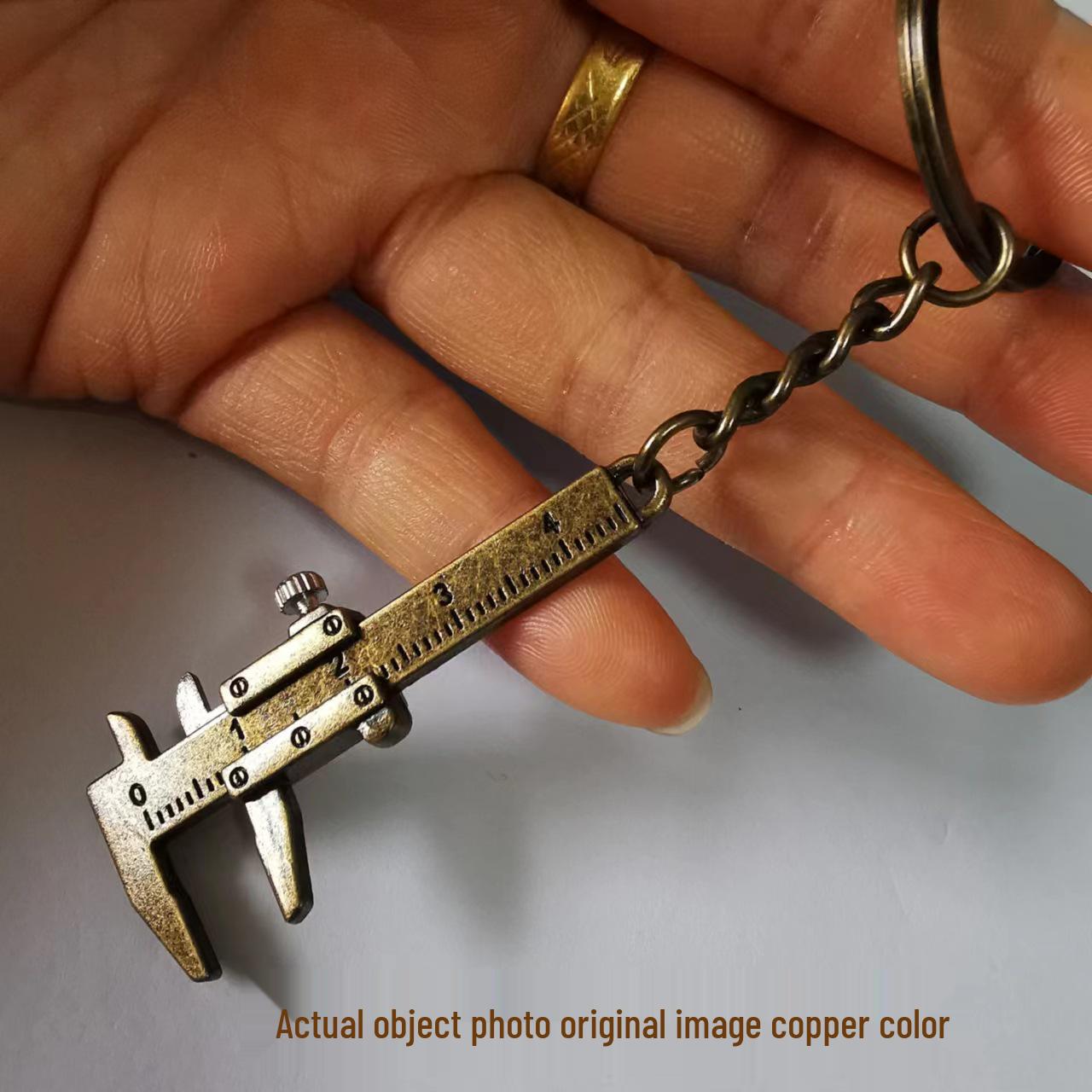 

Креативный брелок-подвеска в виде штангенциркуля сделай сам бронзовый