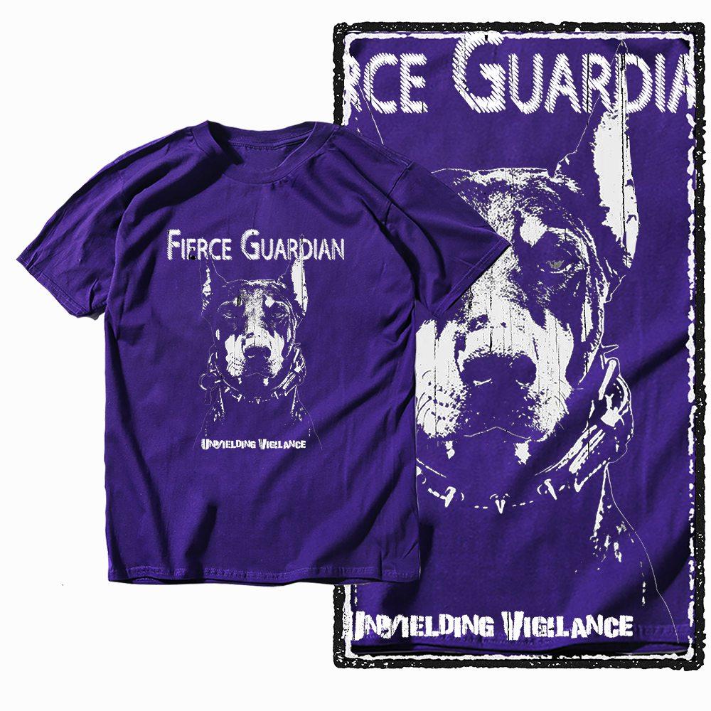 G59 Purple Cotton Men's Streetwear Dog GraphicT-shirt |  Big Size Cool Vintage O-neck Men's Tee Tshirt