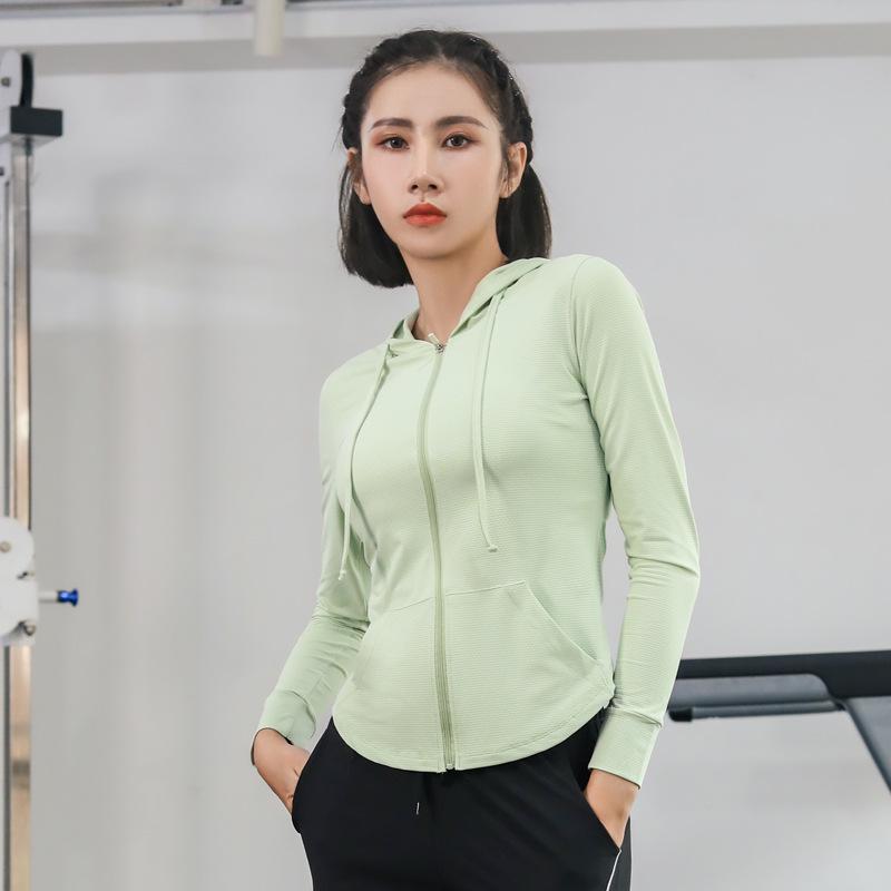 2022 Women's Quick-Dry Breathable Sports Jacket - Elastic Fitness Long Sleeve for Running & Yoga