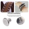 50 Pairs 0.18x0.2x0.35in Leather Rivets Kit M3.5 Stainless Steel Flat Round Head Rivet and Screw Set for Binding and Decoration