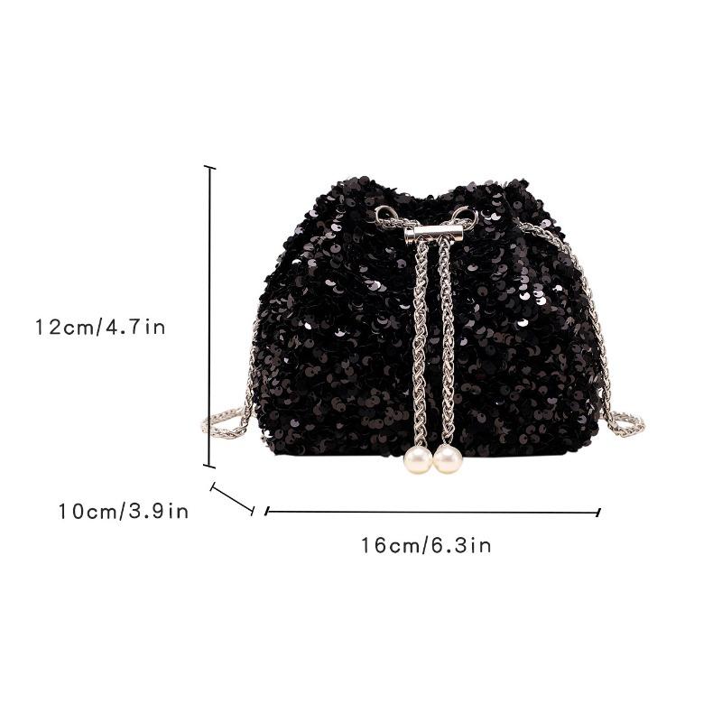 Modna spersonalizowana torba z cekinami damska nowa torba wiaderkowa w obcym stylu torba na ramię modna torba kurierska na kolację damska torba