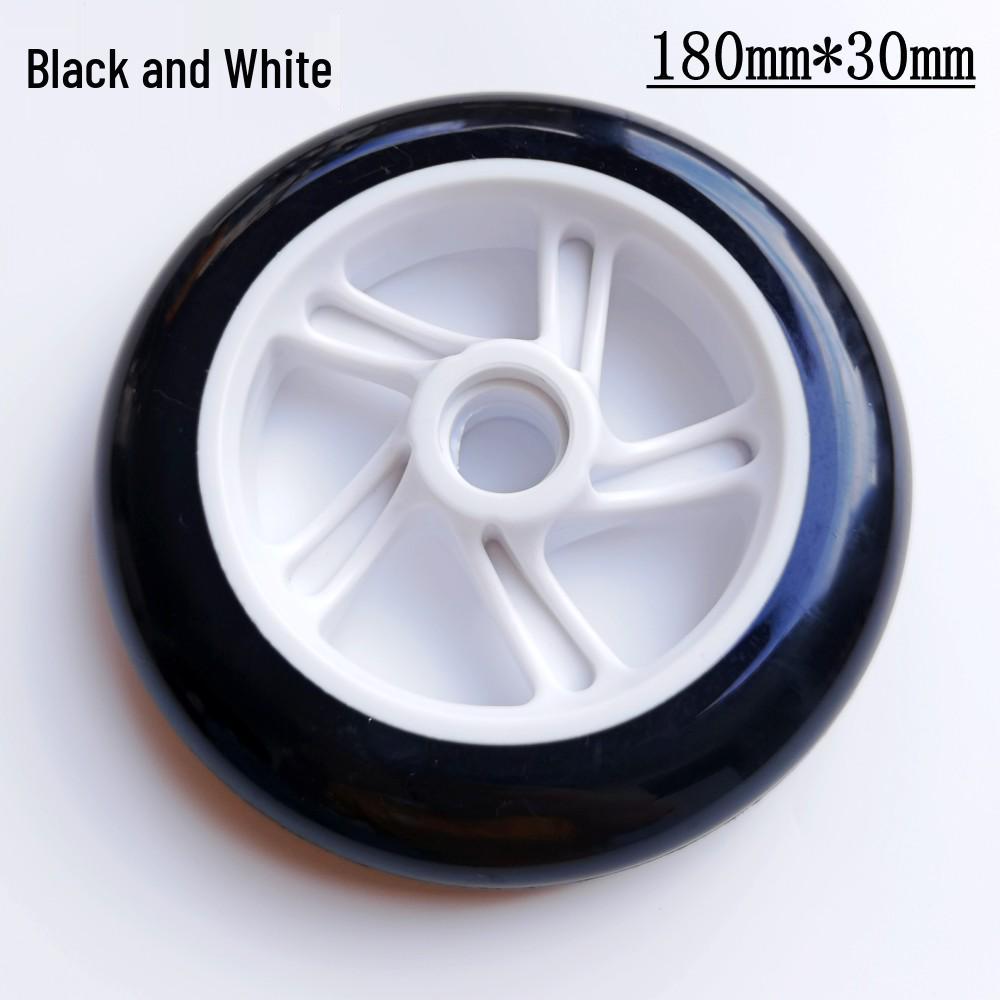 7-8 Inch PU Rubber Universal Silent Wheels for Scooters, Shopping Carts, and Wheelchairs
