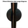 2PCS Motorcycle Crash Bar Guard Ball Black Rubber Protector Squeeze On 24mm-32mm