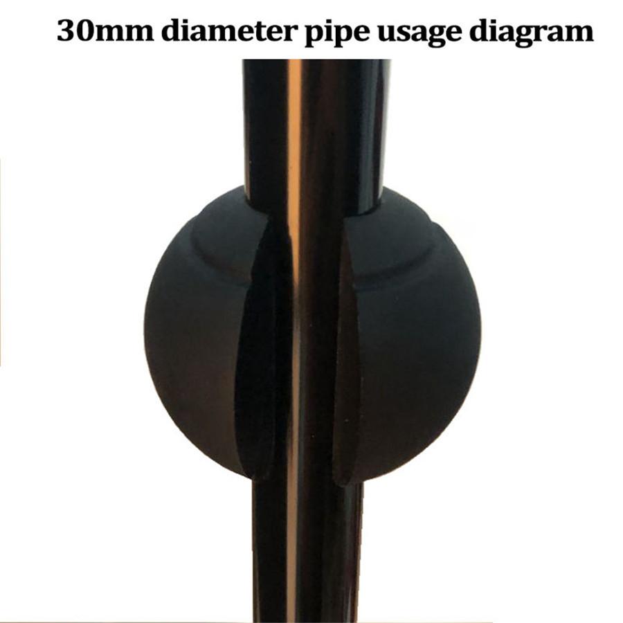 2PCS Motorcycle Crash Bar Guard Ball Black Rubber Protector Squeeze On 24mm-32mm
