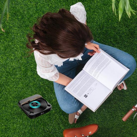 Přenosný hudební přehrávač s LED displejem kompatibilní s Bluetooth, dobíjecí, malý retro hudební přehrávač se sluchátky