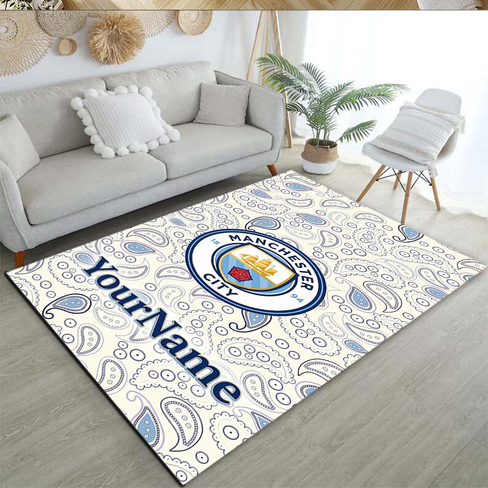 Manchester City 6 Personalized Text Carpet Design for Dormitory Study Room Living Rooms Decorate Room Anti-slip Rug Decorate Offices