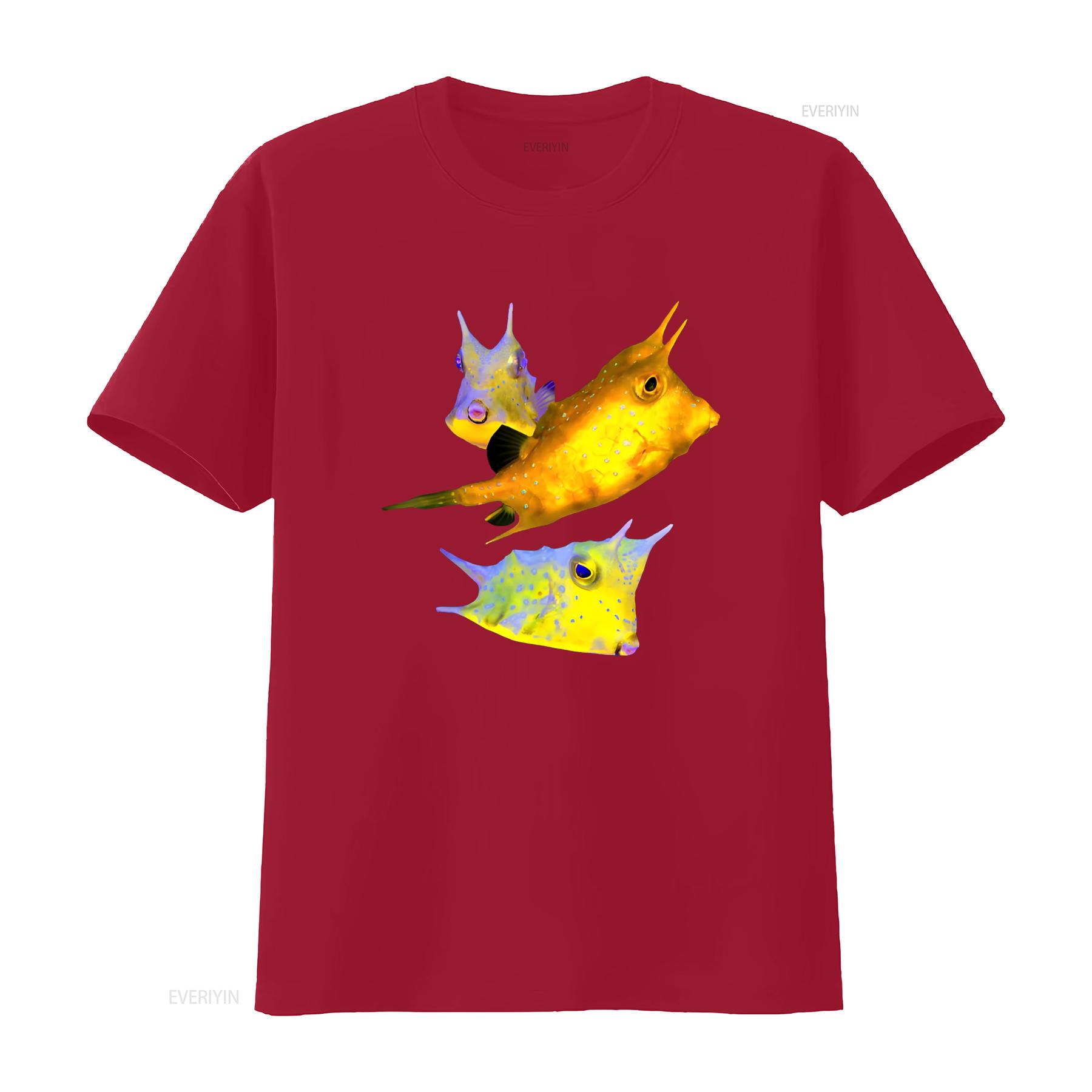 

Codfish Fish Saltwater Aquarium Reef Tank Cowfish Lovers T Shirt vintage Washed Casual Slightly Comfortable graphic fashion S