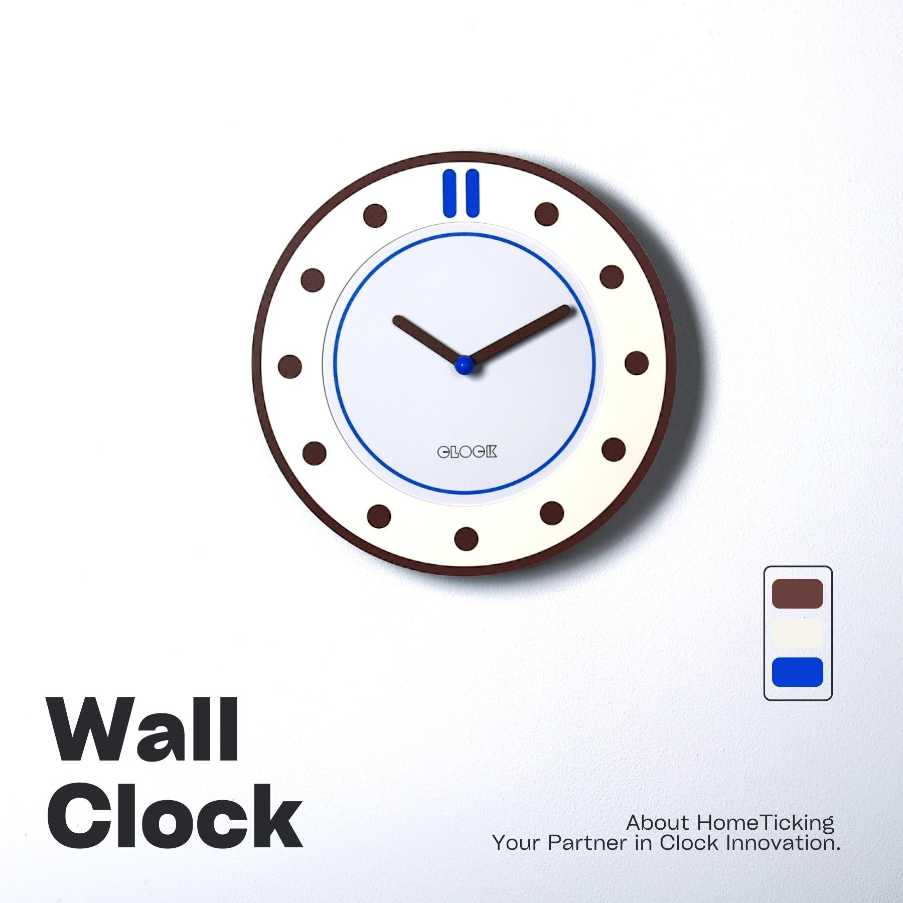 

Nordic Minimalist Design High-end Fashion Wall Clock Living Room Wall Clock Home Clock Silent Wall Clock Without Punching Mocha Brown - SC3-7-B without Pendulum