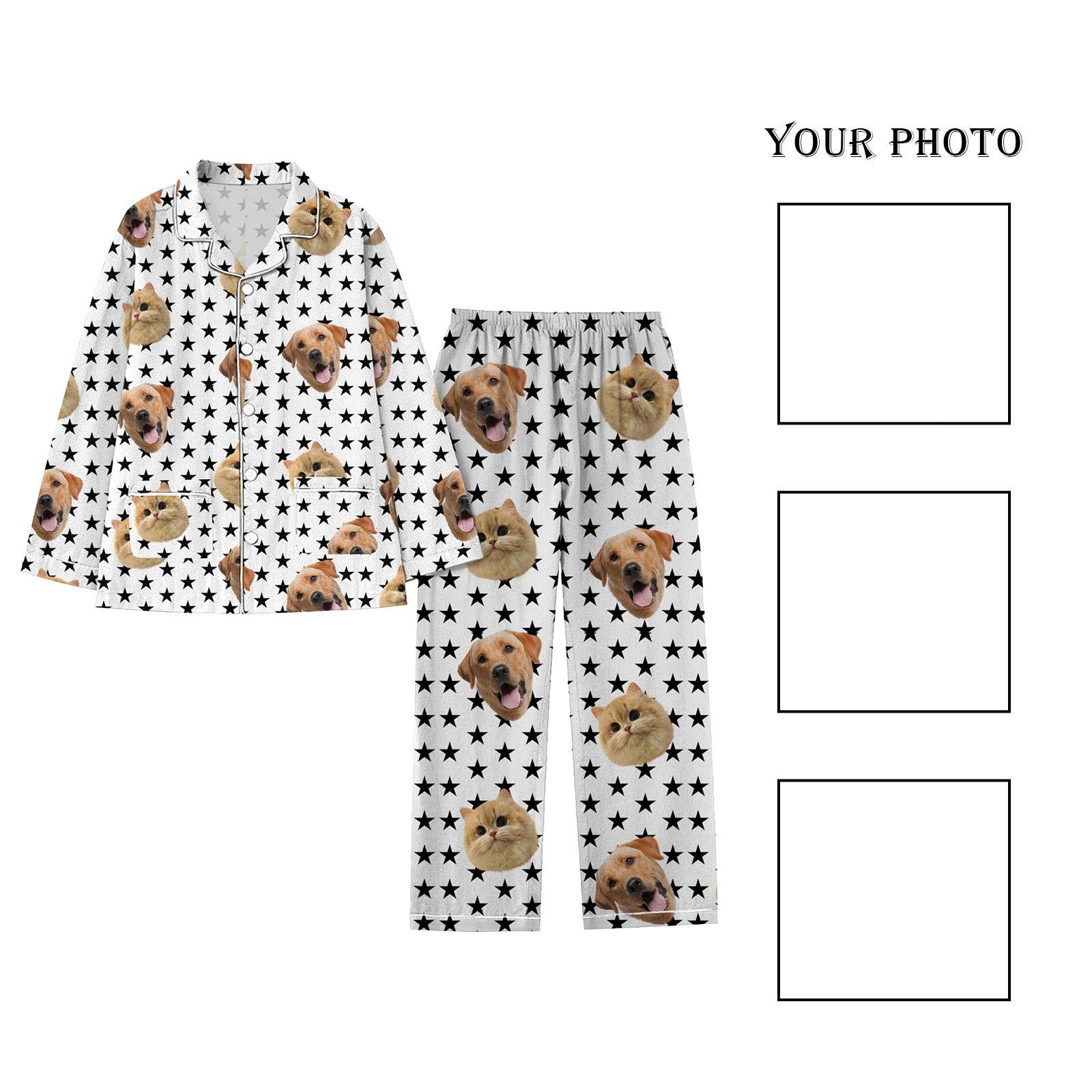 

Персонализированные пижамы с лицами для мужчин и женщин, пижамы в подарок для семьи, мамы-кошки, мамы-собачки, индивидуальный рождественский комплект XL