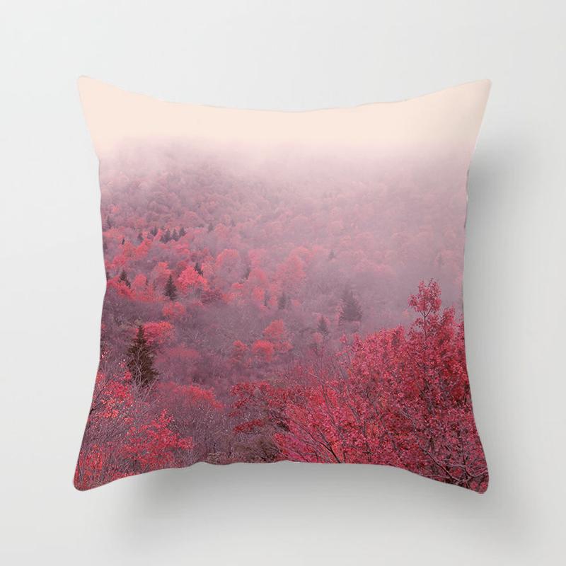 Natural Landscape Sunset Scenery Pillow Cover Sofa Decoration Car Office Seat Cushion Cover Room Pillow Cover Home Decoration
