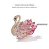 gradient pink little swan brooch