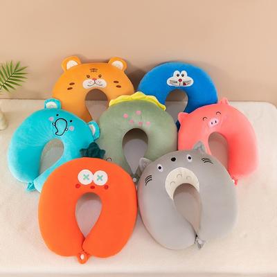 Travel Pillow, Neck Pillow Neck Head Chin Support, Cartoon Cute Travel Neck Pillow for Boys & Girls, Travel Accessories for Airplane, Car, Recline