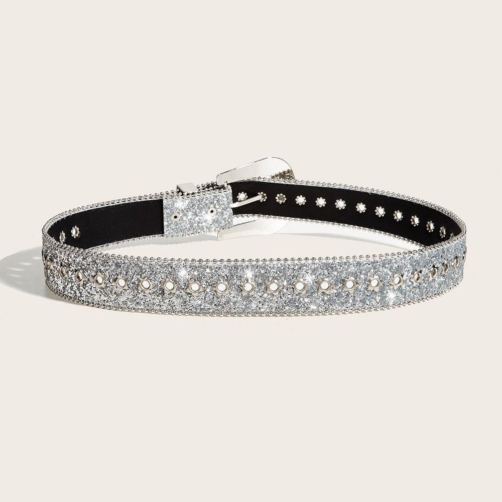 Zinc Zinc Alloy Rhinestone Belts Y2K Star Belts All-match