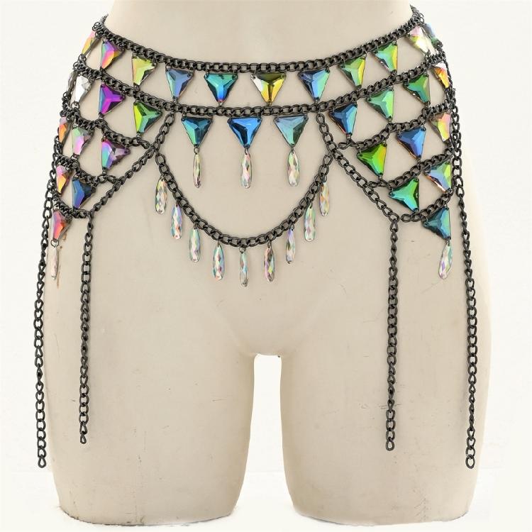 Bohemian Waist Chain Belt Tassels Waterdrops Decorative Body Jewelry Belly Chain For Women Casual Wear Festival Occasion
