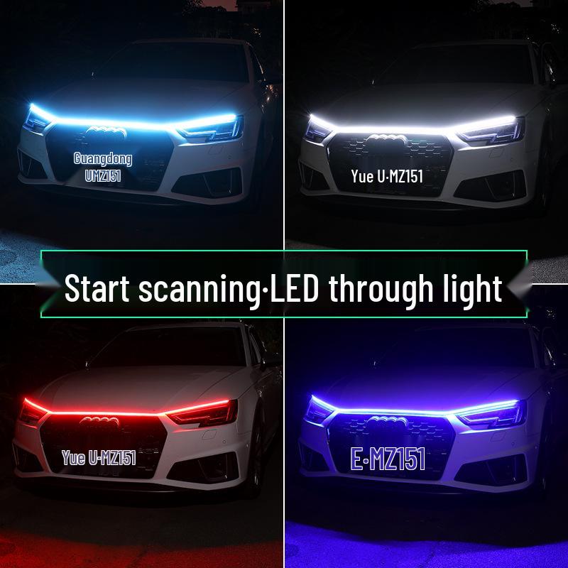 Dynamic Scanning Daytime Running Light for Car Hood & Grille Decoration