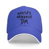 Washed Mens Baseball Cap Worlds Okayest DM Trucker Snapback Caps Dad Hat DnD Game Golf Hats