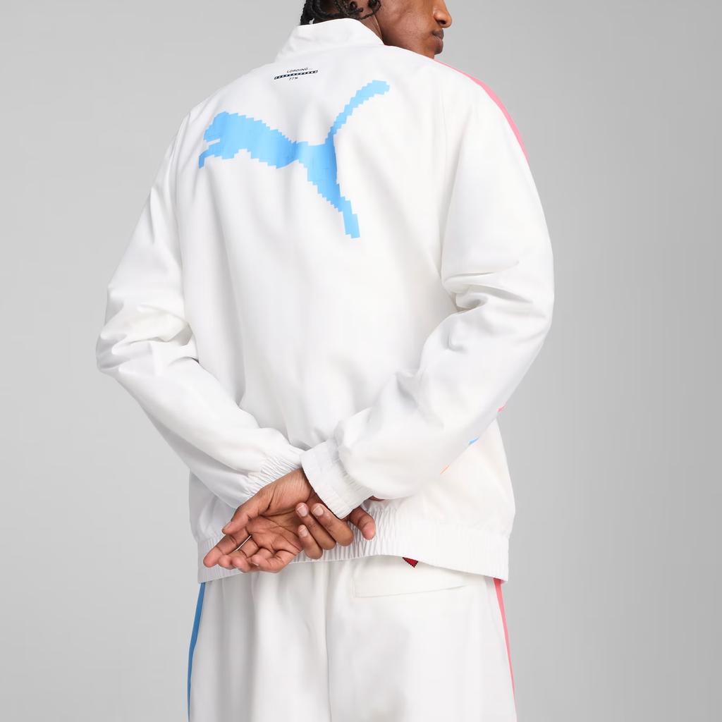 Puma Scuderia Ferrari T7 Miami Simple Loose Comfortable Long Sleeve Jacket Men Jacket White 633406-03