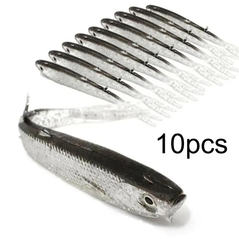 Soft Bait Fish Swimbait Fork Tail With Hook& Without Hooks Fishing Lure Artificial Silicone Bait Fishing Tackle Goods