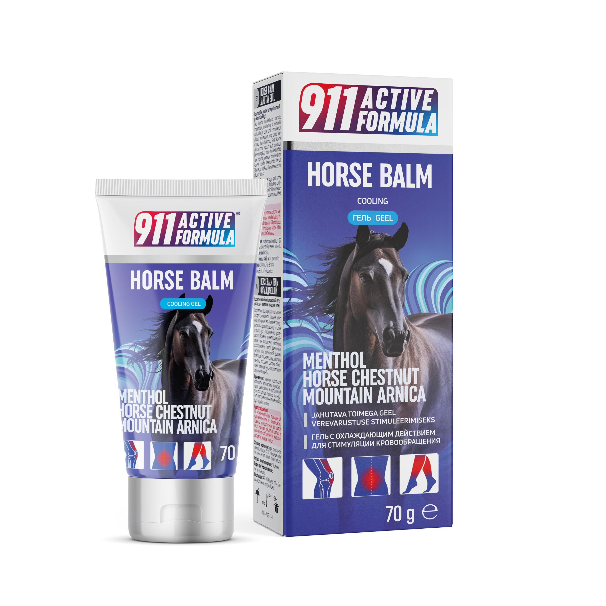 

Охолоджуючий гель 911 Active Formula Horse Balm 70г 1 pcs.