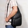 Real Leather Chest Bag for Men with High-end Feel, Top Layer Cowhide Small Bag, Waterproof Casual Crossbody Bag, Men's Chest Bag