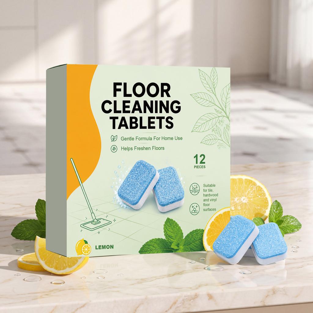 Floor Cleaning Tablets for Home Use Suitable for Tile Hardwood and Laminate Floors Pack of 12 Easy To Use Dissolvable Cleaning Pods
