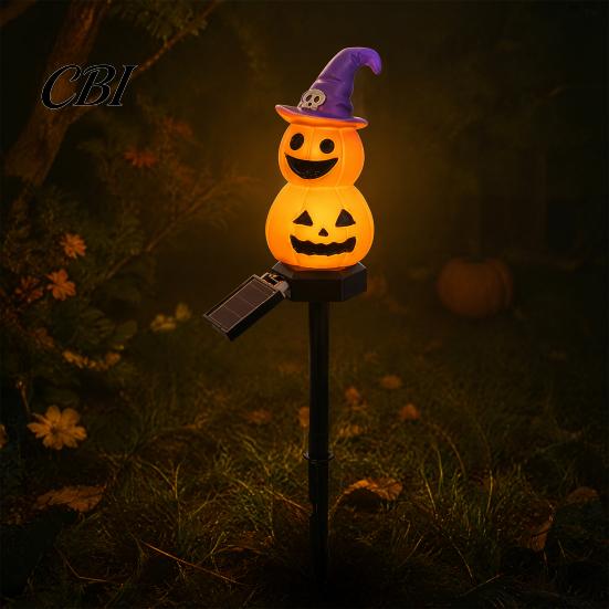 Solar Powered Path Lights Halloween Pumpkin Light, Ghost Garden Stake Waterproof Stakes LED Pathway Light for Yard Patio Lawn Decor Decorations