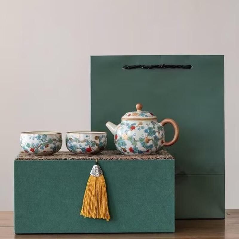 MANTINGHUA Ru Kiln Ceramic Gongfu Teaware Gift Set