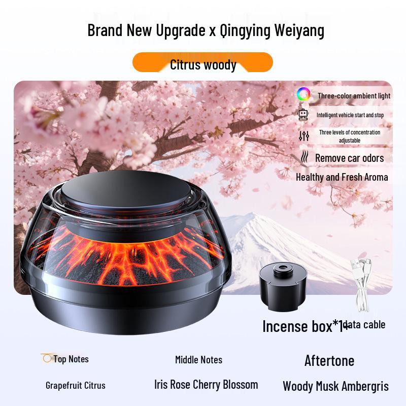 New 2026 Car Air Freshener & Ambient Light Automatic Fragrance Spray Deodorizer Ornament