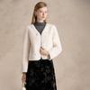 Light Luxury Eco-Friendly Fur Plush Jacket - Women's V-Neck Buckle Jacket