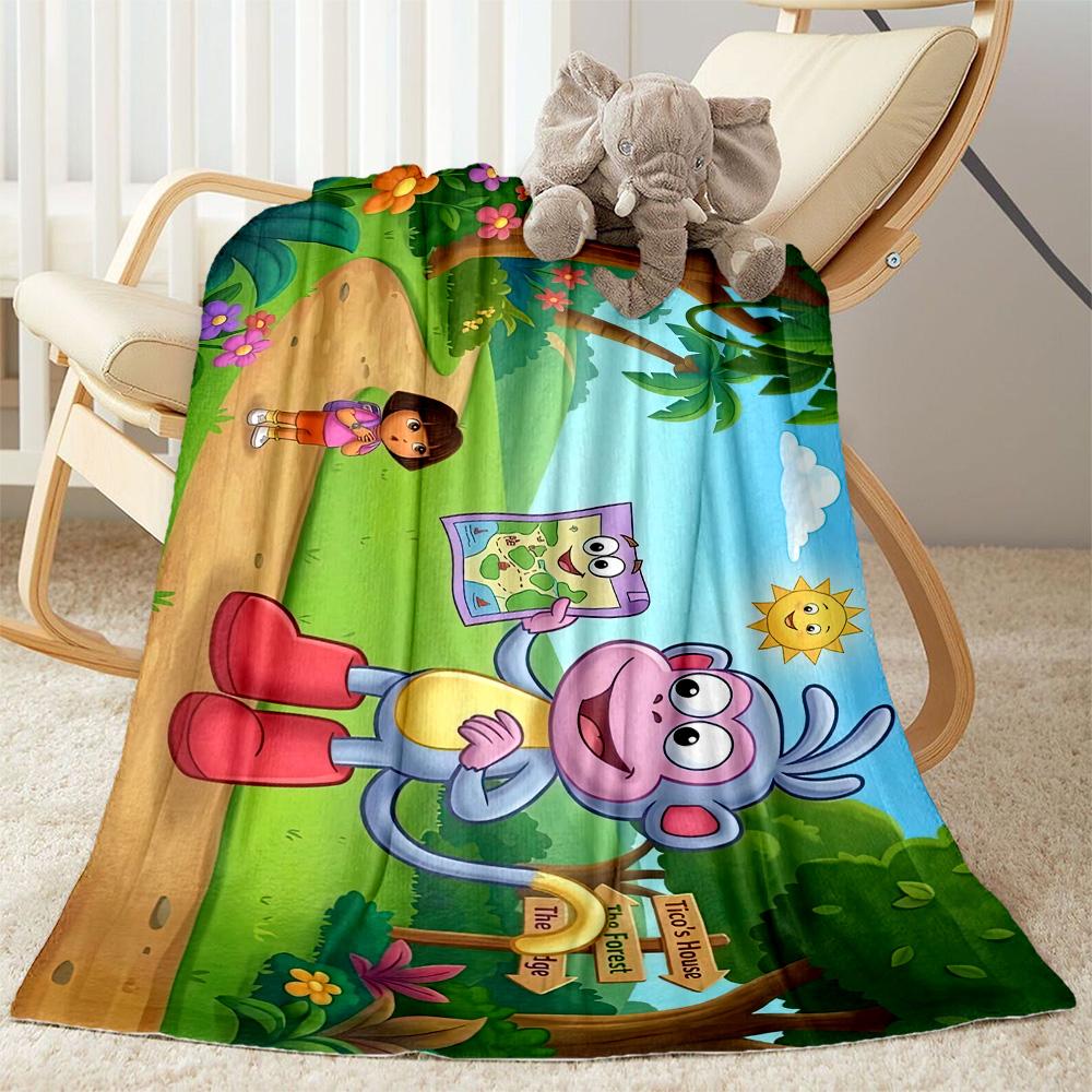 Dora Explorer Blanket Comfortable Suitable for Office Chair Seaside Bed for All Seasons Modern Suitable for Gifting Relatives and Friends