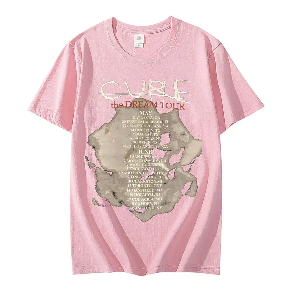 

Vintage The Cure The Dream Tour T-Shirt 90-х Rock Band Tour Футболка з графічним малюнком Унісекс Одяг Harajuku Унісекс Жіночі футболки великого розміру Топ M
