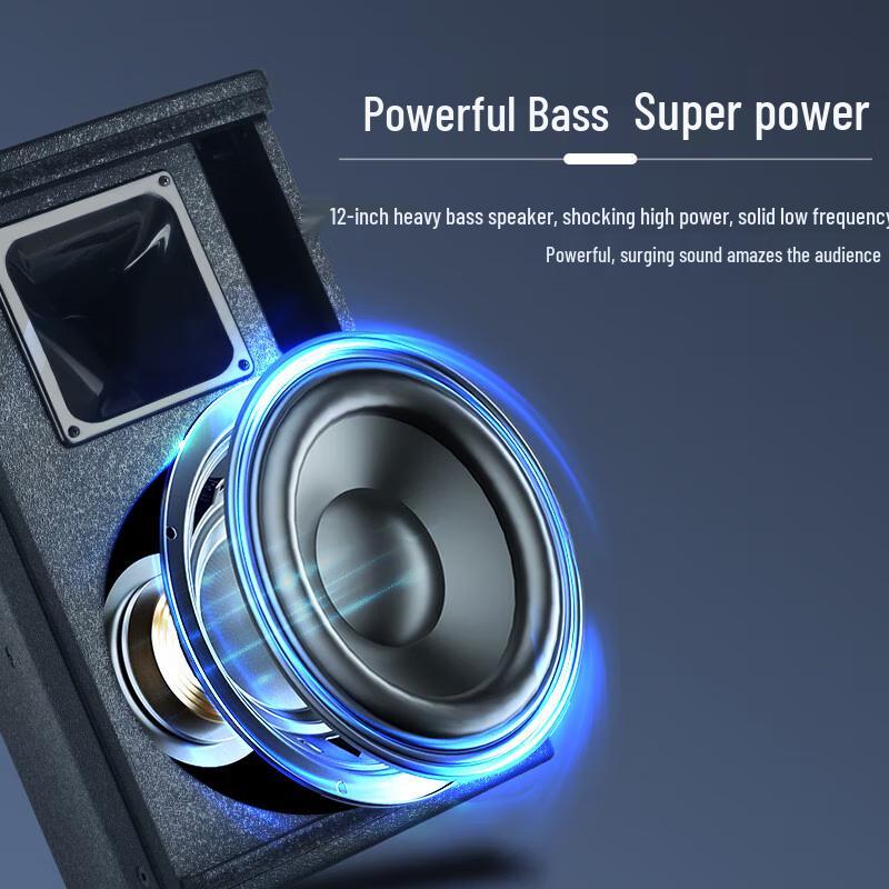 HuiDu HD-8 Professional 8-inch Full-Range Speaker CN Plug (adapter Included)