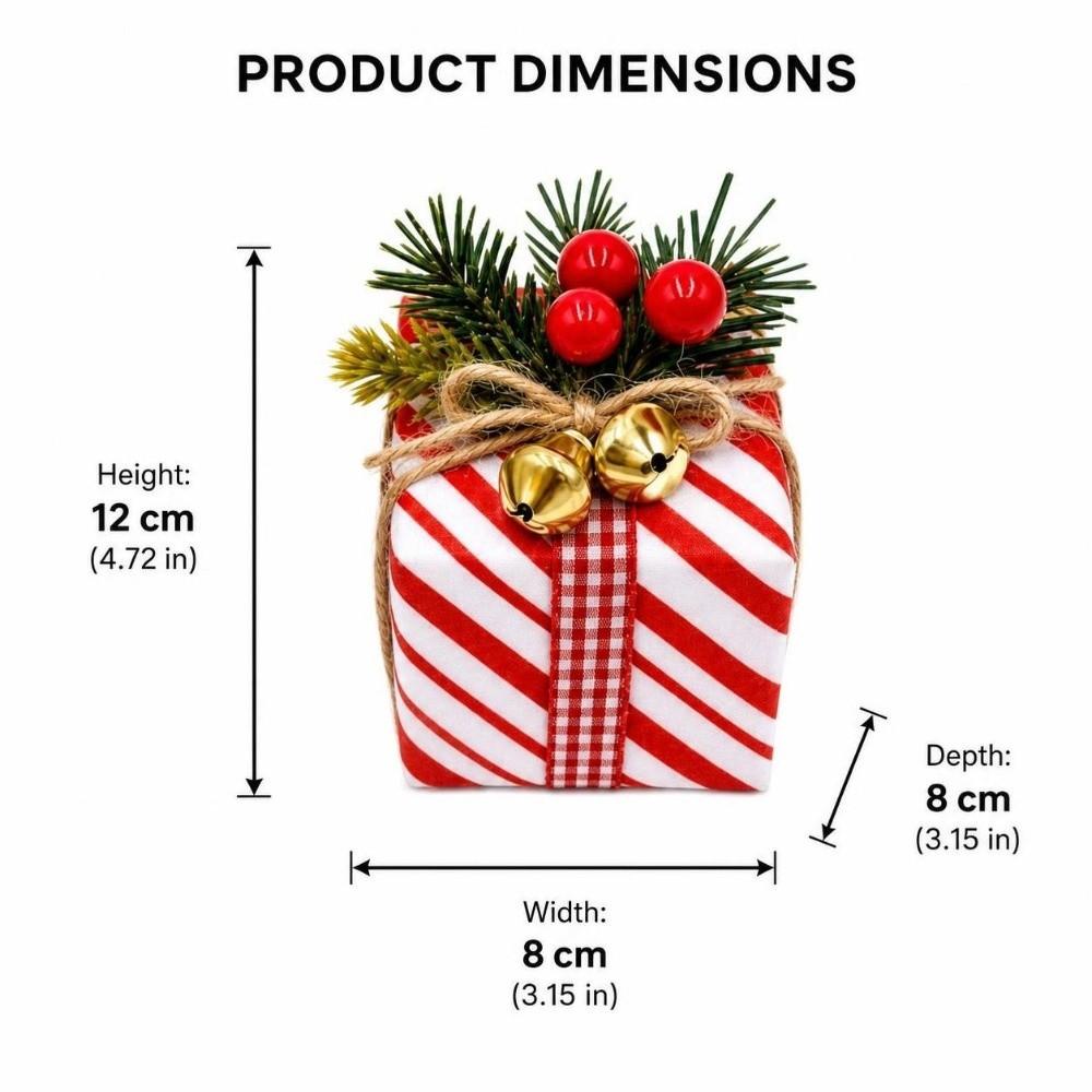 Mini Christmas Gift Box Ornament Artificial Hanging Gift Pendant Holiday Festive