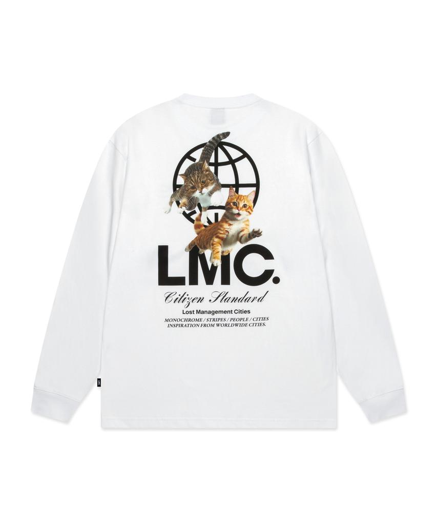 LMC Flying Cats Long Slv Tee White