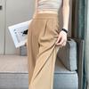 2026 Spring/Summer Women's High Waist Black Straight Leg Suit Pants