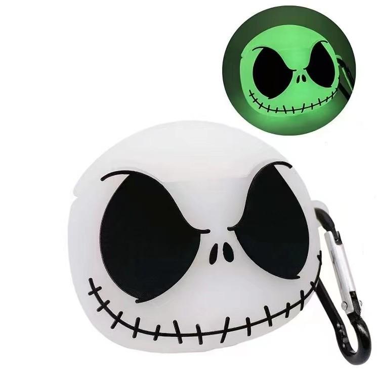 Glow-in-the-Dark Skull AirPods Pro Case - Bluetooth Protective Cover for Apple 2nd & 3rd Gen