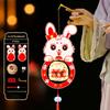 Set of 8 Rabbits Revolving Lamp Festival Scaldfish Easy Assembly and Storage Lamps Handmade Cultural Home Decoration