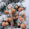 24Pcs Colorful Flocking Christmas Ball Reusable Christmas Spheres Pendant Christmas Party