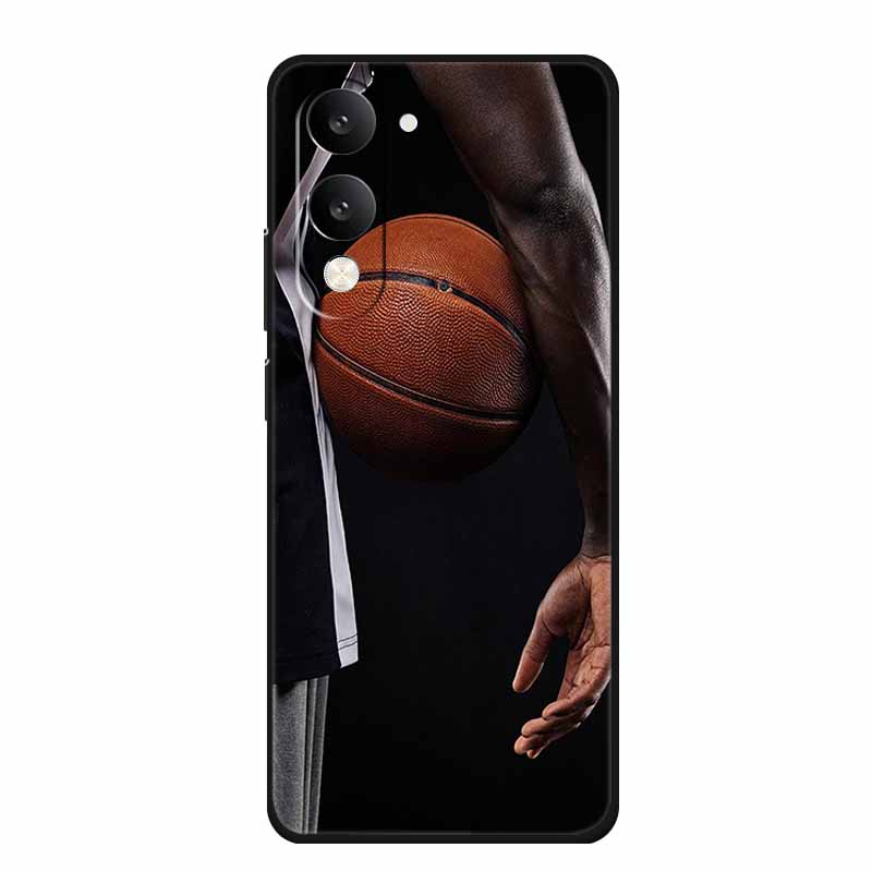For Vivo Y29T Y29s Case Y 29 T S Coque Flowers Black Silicone Soft Back Cover For Vivo Y19s GT 5G iQOO Z10 Lite Phone Case Funda