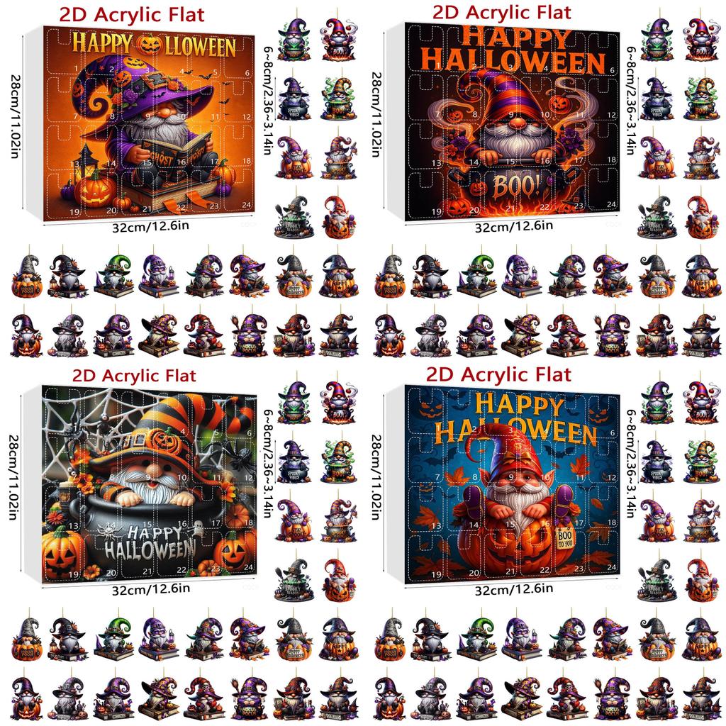 Halloween Cartoon Ghost Acrylic Wall Hangings For Party Decor And Gifting