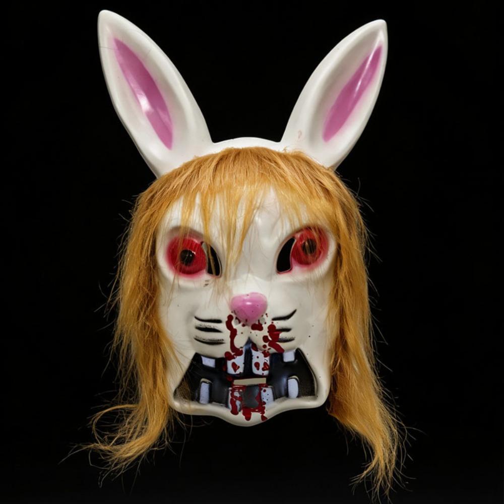 Gruselige Tiere Maske Blutige Vollgesichtsmaske Halloween Kaninchenmaske Kostümparty Zubehör