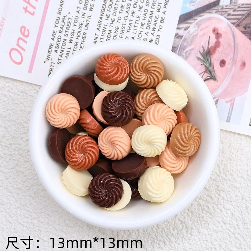 30 Stück Neue Niedliche Harz Cartoon Simuliert Schokolade, Kekse, Blätter, Buchstaben Serie Flache Rückseite Scrapbooking DIY Schmuck Handwerk